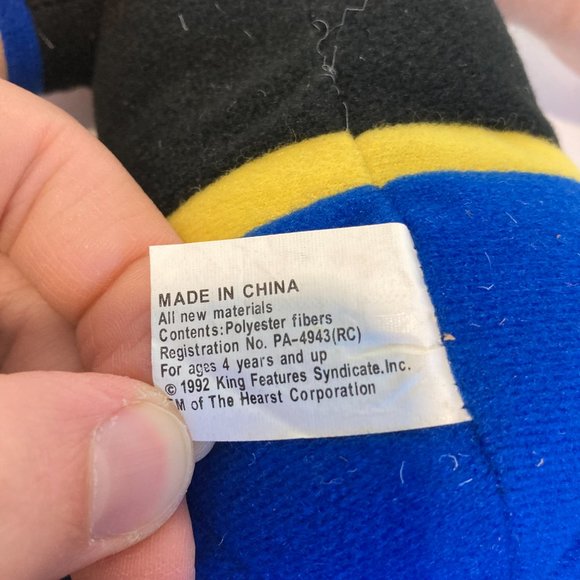 Vintage 1994 Popeye 13” Plush Doll Play by Play Stuffed Toy Sailor Man With Tag - Picture 3 of 13